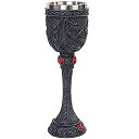 【中古】【輸入品・未使用】Celtic Gothic Duelling Dragon Resin Wine Goblet Chalice With Stainl...