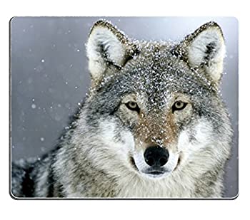 【中古】【輸入品 未使用】Brian114 Custom Predator Wolf Snow Anti Slip Comfort Gaming Mouse Pad - Durable Office Accessory Gift 並行輸入品