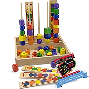 【中古】【輸入品・未使用】Bead Sequencing Set + Free Melissa &amp; Doug Scratchアートmini-padバンドル[ 05760?]