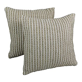 šۡ͢ʡ̤ѡBlazing Needles 20-inch Woven Look Rope Corded Pillow ( Set of Two )
