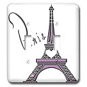 【中古】【輸入品・未使用】3drose LSP _ 211115?_ 2パープルジェル効果1次元Eiffel Tower with the wordパリダブル切り替えスイッチ
