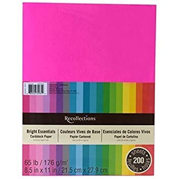 【中古】【輸入品 未使用】Recollections Cardstock Paper カンマ 8 1/2 カンマ Bright Essentials カンマ 200 Sheets by Recollections