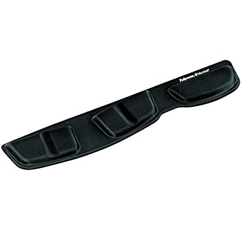 Fellowes Keyboard Palm Support with Microban Protection%カンマ% Foam%カンマ% Black (9182801) by Fellowes 