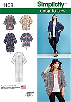 【中古】【輸入品・未使用】Simplicity Easy-To-Sew Misses Kimonos With Variations-XXS-XS-S-M-L-XL-XXL