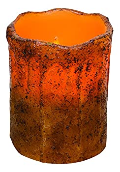 【中古】【輸入品・未使用】CWI Gifts バーントマスタードドドリップLEDタイマーピラーキャンドル