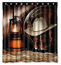【中古】【輸入品・未使用】Custom American West Rodeo Cowboy Waterproof Polyester Fabric Bathroom Shower Curtain Standard Size 66(w)x72(h) by Shower Curtain [並行(3)