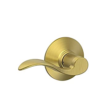 【中古】【輸入品・未使用】Schlage アクセントレバーホールとクローゼットロック サテン真鍮 - F10 ACC 608