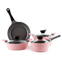 【中古】【輸入品・未使用】Neoflam Eela 7 Piece Ceramic Nonstick Cookware Set in Pink by Neoflam