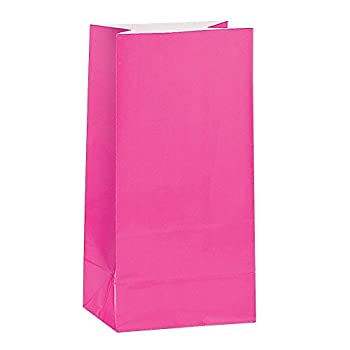 šۡ͢ʡ̤ѡHot Pink Paper Party Favor Bags%% 12ct [¹͢]