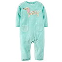 【中古】【輸入品・未使用】カーターズ ロンパース carter's 2015年秋冬 女の子用ターコイズ水玉模様x花柄ワンちゃんフリース地お出かけ用ジャンプスーツ...
