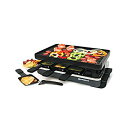 Swissmar 8-Person Classic Raclette with Reversible Cast Iron Grill Plate%カンマ% Black 