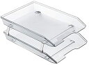 【中古】【輸入品・未使用】Acrimet Facility 2段レタートレイ フロントロード プラスチック デスクトップファイルオーガナイザー (クリアクリスタルカラー)