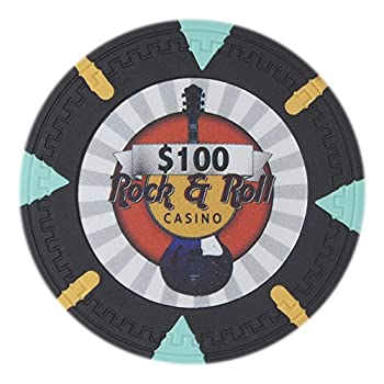 【中古】【輸入品・未使用】ClaysmithゲームRock & Roll Poker Chip Heavyweight 13.5-gramクレイComposite???パックof 50