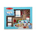 【中古】【輸入品・未使用】Melissa & Doug 22-piece急勾配and Serve Wooden Teaセット???Play Food andキッチンアクセサリー