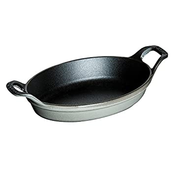 Staub Cast Iron Oval Baking Dish%カンマ% 1.9l - Graphite - Staub Roasting Dishes