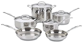 Cuisinart 77-10 Chef's Classic Stainless 10-Piece Cookware Set 