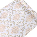 【中古】【輸入品・未使用】simplelife4uゴールドダマスク粘着シェルフ引き出しライナーDecorative連絡ペーパーバレンタインの日ギフト