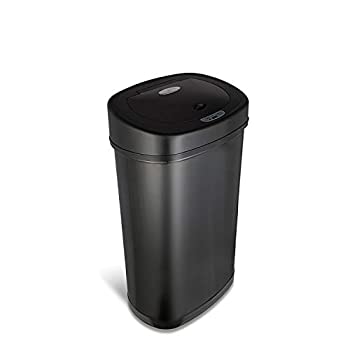 【中古】【輸入品 未使用】Nine Stars DZT-50-9BK Stainless Steel Motion Sensor Trash Can カンマ 13.2 gallon カンマ Black by Ninestars 並行輸入品