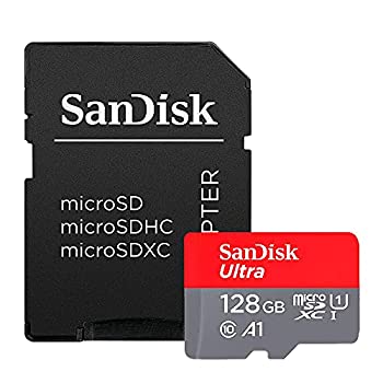 yÁzyAiEgpzLakko SanDisk Ultra 128GB UHS-I Class 10 MicroSDXC Memory Card Up to 80mb/s SDSQUNC-128G with Adapter by SanDisk