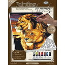 【中古】【輸入品 未使用】Royal Langnickel Painting by Numbers Small Canvas Painting Set カンマ Lion and Lioness 並行輸入品