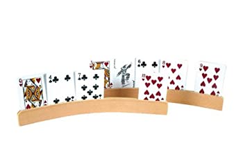 【中古】【輸入品 未使用】Playing Card Holder Curved Wood Set of 2 by CHH 並行輸入品