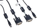 【中古】【輸入品・未使用】6FT Dvi-d Cable USB Kb & Mouse for SC4UAD/SC400 & SC500 Series [並行輸...