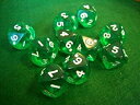 【中古】【輸入品・未使用】10D10 Dice Set%カンマ% Transparent Green/White [並行輸入品]【メーカー名】Koplow Games【メーカー型番】【ブランド名】Koplow Games【商品説明】10D10 Dice Set%カンマ% Transparent Green/White [並行輸入品]当店では初期不良に限り、商品到着から7日間は返品を 受付けております。こちらは海外販売用に買取り致しました未使用品です。買取り致しました為、中古扱いとしております。他モールとの併売品の為、完売の際はご連絡致しますのでご了承下さい。速やかにご返金させて頂きます。ご注文からお届けまで1、ご注文⇒ご注文は24時間受け付けております。2、注文確認⇒ご注文後、当店から注文確認メールを送信します。3、配送⇒当店海外倉庫から取り寄せの場合は10〜30日程度でのお届けとなります。国内到着後、発送の際に通知にてご連絡致します。国内倉庫からの場合は3〜7日でのお届けとなります。　※離島、北海道、九州、沖縄は遅れる場合がございます。予めご了承下さい。お電話でのお問合せは少人数で運営の為受け付けておりませんので、メールにてお問合せお願い致します。営業時間　月〜金　10:00〜17:00お客様都合によるご注文後のキャンセル・返品はお受けしておりませんのでご了承下さい。