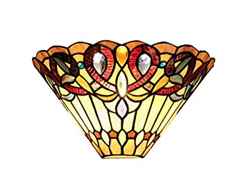 【中古】【輸入品・未使用】Chloe Lighting CH33318VI12-WS1 Ambrose Tiffany-Style Mission 1-Light Wall Sconce with 12-Inch Width [並行輸入品]