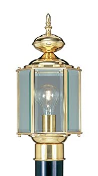 【中古】【輸入品・未使用】Livex Lighting 2117-02 Outdoor Post with Clear Beveled Glass Shades%カンマ% Polished Brass [並行輸入品]