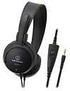 【中古】【輸入品・未使用】audio-technica ヘッドホン テレビ用 ボリュームコントローラー付 ブラック ATH-350TV