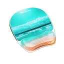 【中古】【輸入品 未使用】Fellowes Photo Gel Mouse Pad and Wrist Rest with Microban Protection カンマ Sandy Beach (9179301) ( Color:Blue) by Fellowes 並行輸入品