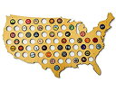 【中古】【輸入品・未使用】USA Beer Cap Map - Glossy Wood Bottle Cap Holder - Skyline Workshop by Skyline Workshop