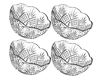 【中古】【輸入品・未使用】(One Size%カンマ% Clear) - Godinger Dublin Set Of 4 Candy Bowls