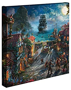 【中古】【輸入品・未使用】トーマスKinkade???ギャラリーWrappedキャンバス、カリブの海賊、14?%ダブルクォーテ% x 14?%ダブルクォーテ%、65330