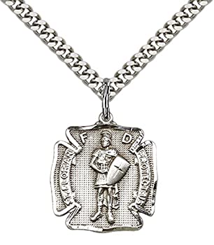 【中古】【輸入品・未使用】スターリングシルバー聖Florian Pendant with 24?%ダブルクォーテ%ステンレスシルバーHeavy Curbチェーン。Fire Fightersの守護者 【中古】【輸入品・未使用】スターリングシルバー聖Florian Pendant with 24?%ダブルクォーテ%ステンレスシルバーHeavy Curbチェーン。Fire Fightersの守護者