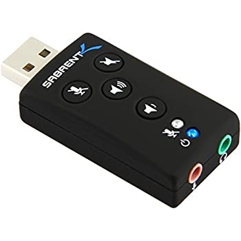 šۡ͢ʡ̤ѡSabrent USB 2.0 Virtual External 7.1 Surround Sound Adapter (USB-AUDD) (Color:Newest Model (Black)) by Sabrent [¹͢]