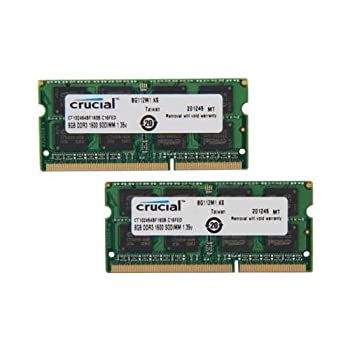 【中古】【輸入品・未使用】Crucial CT2KIT102464BF160B 16GB Kit (8GBx2) 204-Pin SODIMM DDR3 PC3-12800 Memory Module - NEW - Retail - CT2KIT102464BF160B by Crucial [並行輸入品]【メーカー名】Crucial【メーカー型番】CT2KIT102464BF160B【ブランド名】Crucial(クルーシャル)【商品説明】Crucial CT2KIT102464BF160B 16GB Kit (8GBx2) 204-Pin SODIMM DDR3 PC3-12800 Memory Module - NEW - Retail - CT2KIT102464BF160B by Crucial [並行輸入品]当店では初期不良に限り、商品到着から7日間は返品を 受付けております。こちらは海外販売用に買取り致しました未使用品です。買取り致しました為、中古扱いとしております。他モールとの併売品の為、完売の際はご連絡致しますのでご了承下さい。速やかにご返金させて頂きます。ご注文からお届けまで1、ご注文⇒ご注文は24時間受け付けております。2、注文確認⇒ご注文後、当店から注文確認メールを送信します。3、配送⇒当店海外倉庫から取り寄せの場合は10〜30日程度でのお届けとなります。国内到着後、発送の際に通知にてご連絡致します。国内倉庫からの場合は3〜7日でのお届けとなります。　※離島、北海道、九州、沖縄は遅れる場合がございます。予めご了承下さい。お電話でのお問合せは少人数で運営の為受け付けておりませんので、メールにてお問合せお願い致します。営業時間　月〜金　10:00〜17:00お客様都合によるご注文後のキャンセル・返品はお受けしておりませんのでご了承下さい。