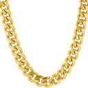 【中古】【輸入品・未使用】Life Time Jewelry キューバ リンク チェーン 9?mm ラウンド 24K 金メッキ ファッション ジュエリー ネックレス 18???36インチ ゴールド