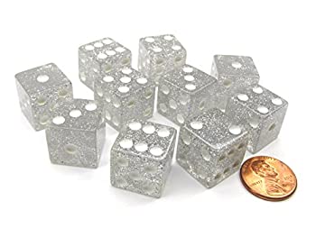 šۡ͢ʡ̤ѡ[Koplow]Koplow Games Set of 10 D6 16mm Glitter Dice Cl...