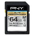 yÁzyAiEgpzPNY Elite Performance 64 GB High Speed SDXC Class 10 UHS-I%J}% U3 up to 95 MB/Sec Flash Card (P-SDX64U395-GE) [sAi]