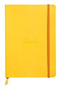 yÁzyAiEgpz(8 1/4 x 5 1/2%J}% Yellow) - Rhodiarama Rodia Leather Softcover A5 Yellow Notebook - Dotted Pages - 15cm x 21cm