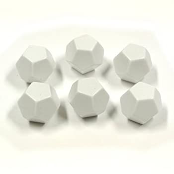 【中古】【輸入品・未使用】Six Jumbo Blank Dodecahedral Dice by Koplow Games [並行輸入品](3)