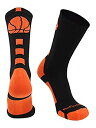 【中古】【輸入品・未使用】MadSportsStuff バスケットボールのロゴ スポーツクルーソックス M ブラック