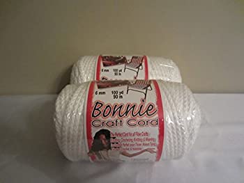 šۡ͢ʡ̤ѡBonnie Macrame Craft Cord 6mmx100yd-White by Pepperell