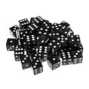 【中古】【輸入品 未使用】 スーパー Z アウトレット Super Z Outlet Standard 16mm Black Dice with White Pips Dots for Board Games カンマ Activity カンマ Casino Theme カ