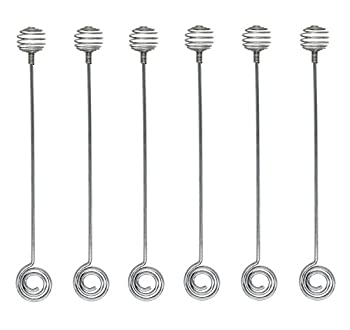 【中古】【輸入品・未使用】7?%ダブルクォーテ% Nature Wooden Honey Stick Dipperのセット6 Set of 6