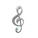 【中古】【輸入品・未使用】chelseachicnyc Tinyジュエルクリスタル音楽注音記号ブローチピンシルバー(4)