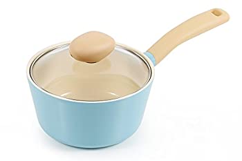 【中古】【輸入品・未使用】Neoflam レトロ 1.5 QT セラミック テフロン加工 鍋 ガラス 蓋 、 ミント w/