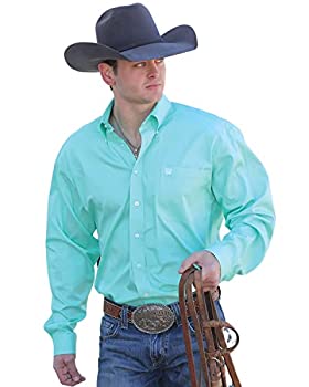 【中古】【輸入品・未使用】(チンチ) Cinch メンズ クラシックフィット長袖 ボタン シャツ オープンポケット 無地 ベーシック US サイズ: Small カラー: グリーン
