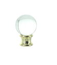 【中古】【輸入品・未使用】Upgradelights Clear Crystal Orb Finial with Polished Brass Base